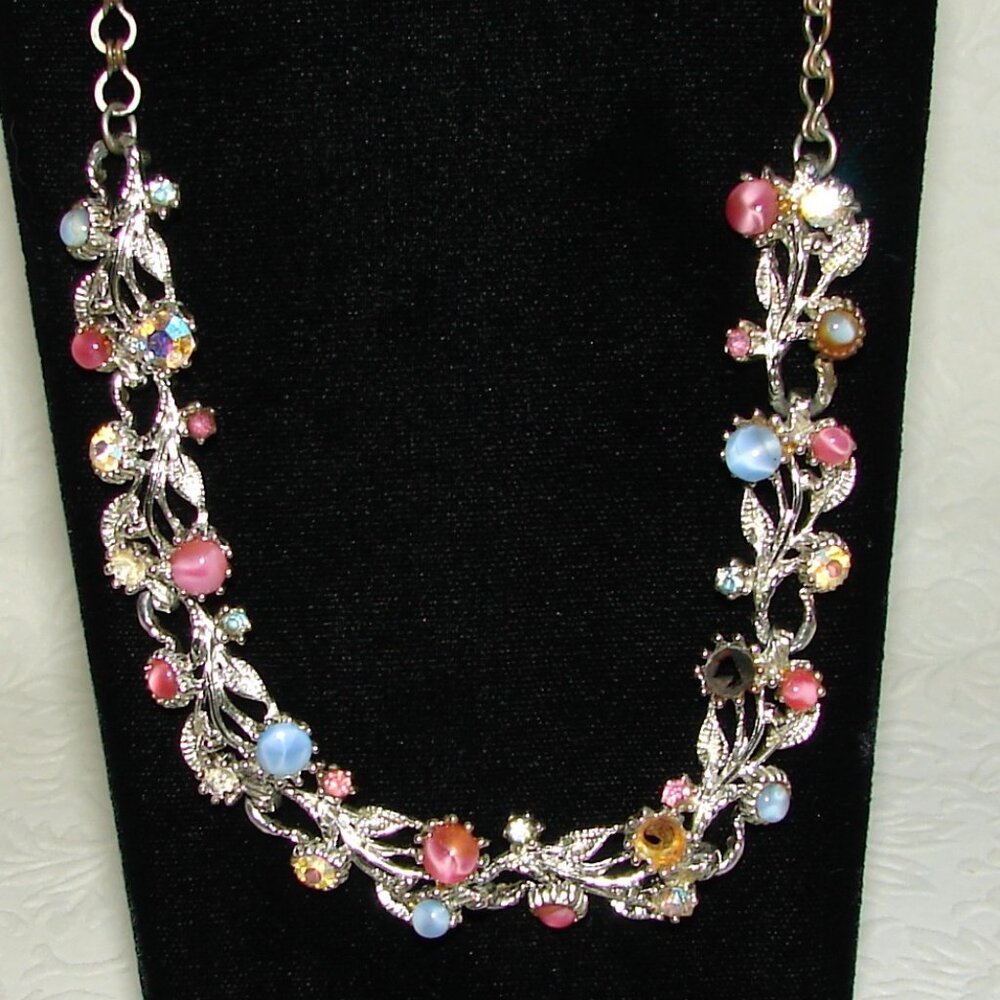 Vtg 1950-60s Rhinestone/Pearl Choker NECKLACE Lot for Repair or Upcycle E74 - Picture 7 of 16